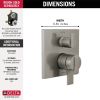 DELTA Ara Angular Modern Monitor 17 Series Valve Trim with 6-Setting Integrated Diverter — Stainless