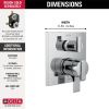 DELTA Ara Angular Modern Monitor 17 Series Valve Trim with 6-Setting Integrated Diverter — Chrome
