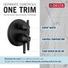 DELTA Galeon 17S Integrated Diverter Trim - 6 Setting — Matte Black