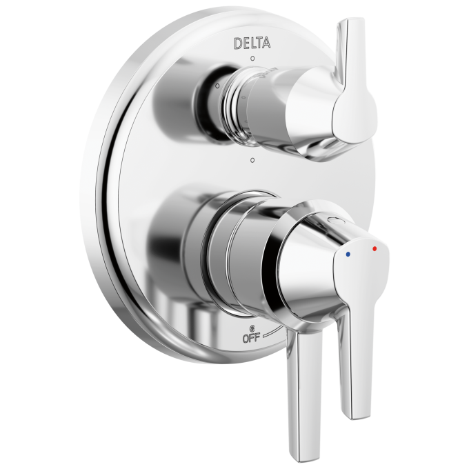 DELTA Galeon 17S Integrated Diverter Trim - 6 Setting — Lumicoat® Chrome