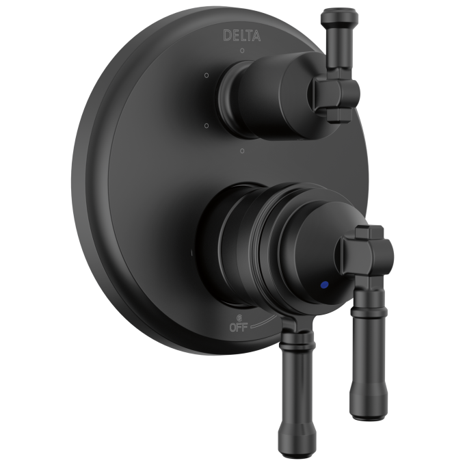 DELTA Broderick 17 Series Integrated Diverter Trim 6-Setting — Matte Black