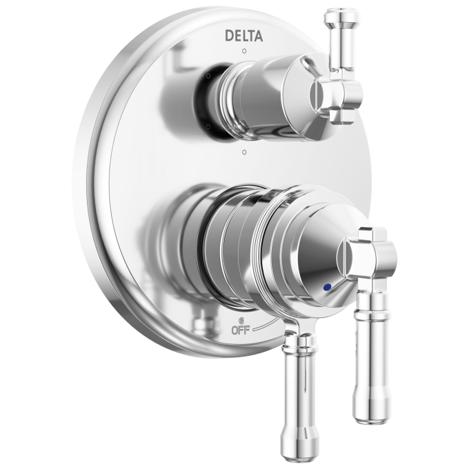 DELTA Broderick 17 Series Integrated Diverter Trim 6-Setting — Lumicoat® Chrome