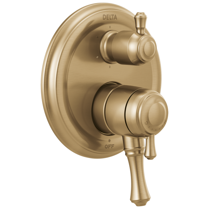 DELTA Cassidy Traditional Monitor 17 Series Valve Trim with 6-Setting Integrated Diverter — Champagne Bronze