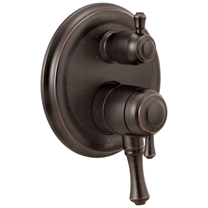 DELTA Cassidy Traditional 2-Handle Monitor 17 Series Valve Trim with 6-Setting Integrated Diverter — Venetian Bronze
