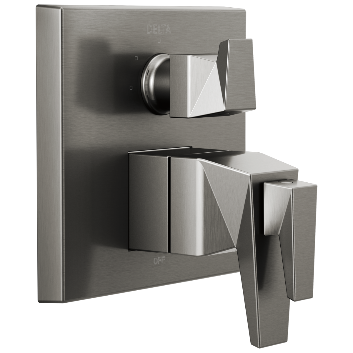 DELTA Trillian Two-Handle Monitor 17T Series Valve Trim with 3-Setting Diverter — Lumicoat® Black Stainless