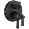 DELTA Dorval Traditional 2-Handle Monitor 17T Series Valve Trim with 3 Setting Diverter — Matte Black