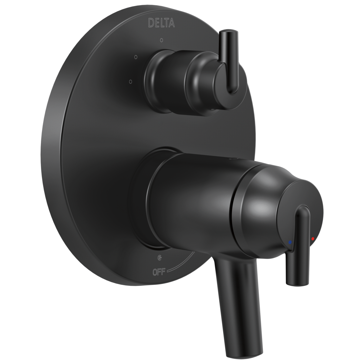DELTA Trinsic Contemporary TempAssure 17T Series Valve Trim with 3-Setting Integrated Diverter — Matte Black