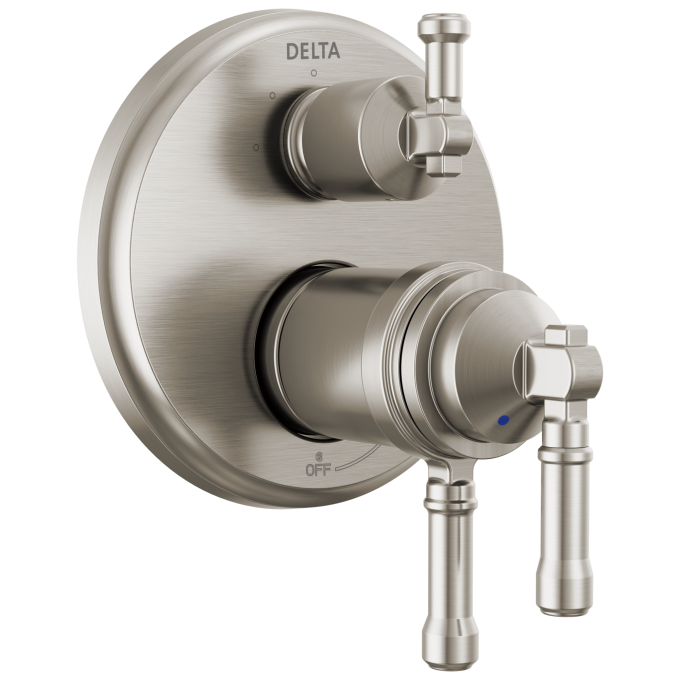 DELTA Broderick 17T Series Integrated Diverter Trim 3-Setting — Lumicoat® Stainless