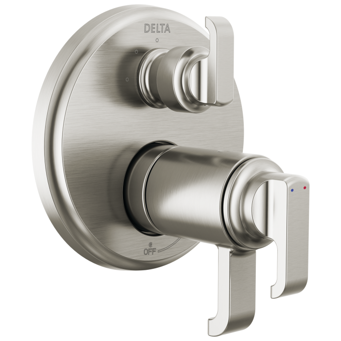 DELTA Tetra TempAssure 17T Series Integrated Diverter Trim with 3-Setting — Lumicoat® Stainless