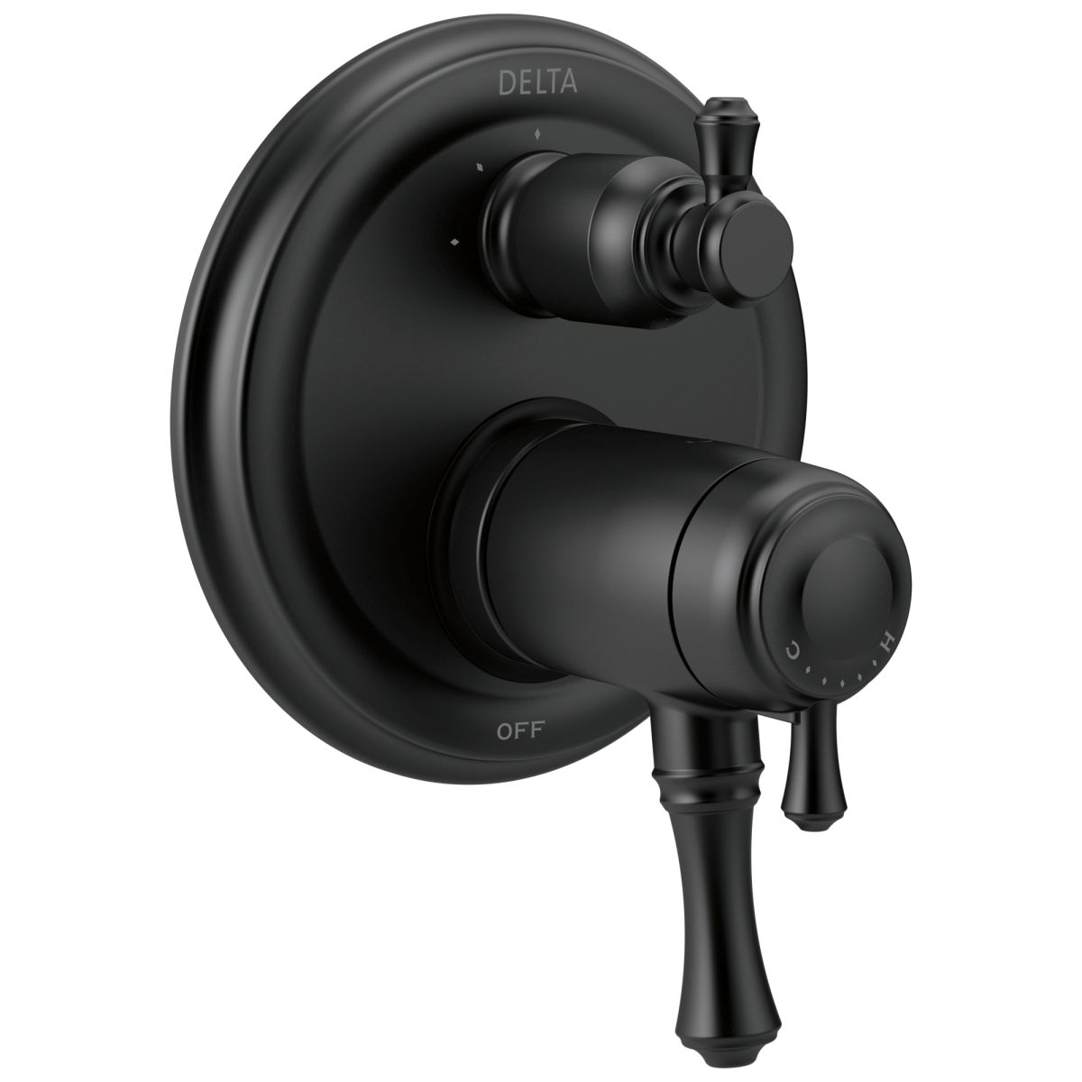 DELTA Cassidy Diverter Trim 3-Setting — Matte Black