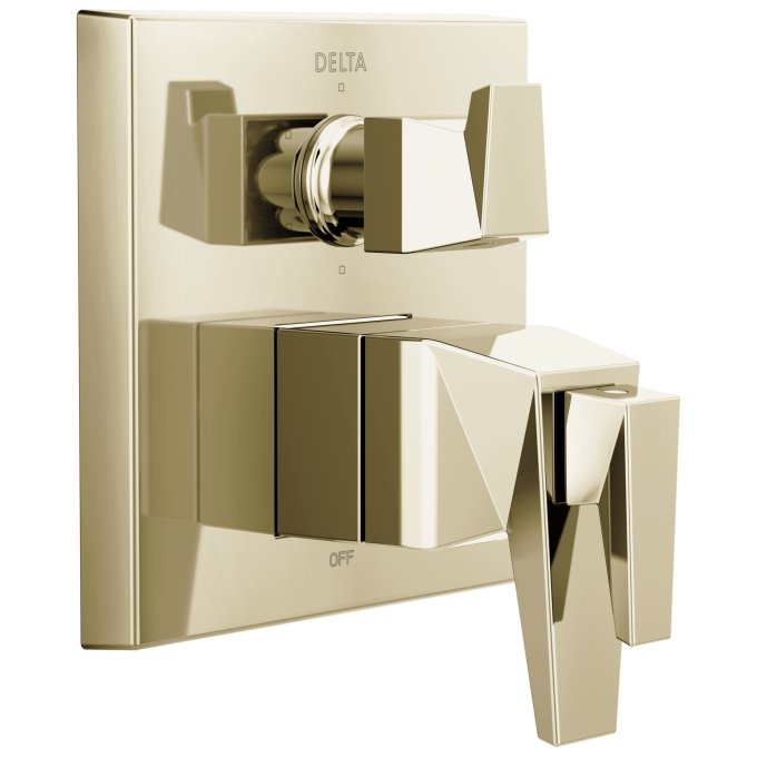 DELTA Trillian Two-Handle Monitor 17T Series Valve Trim with 6-Setting Diverter — Lumicoat® Polished Nickel