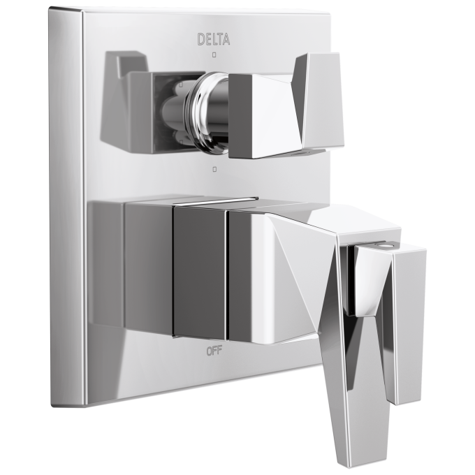 DELTA Trillian Two-Handle Monitor 17T Series Valve Trim with 6-Setting Diverter — Lumicoat® Chrome