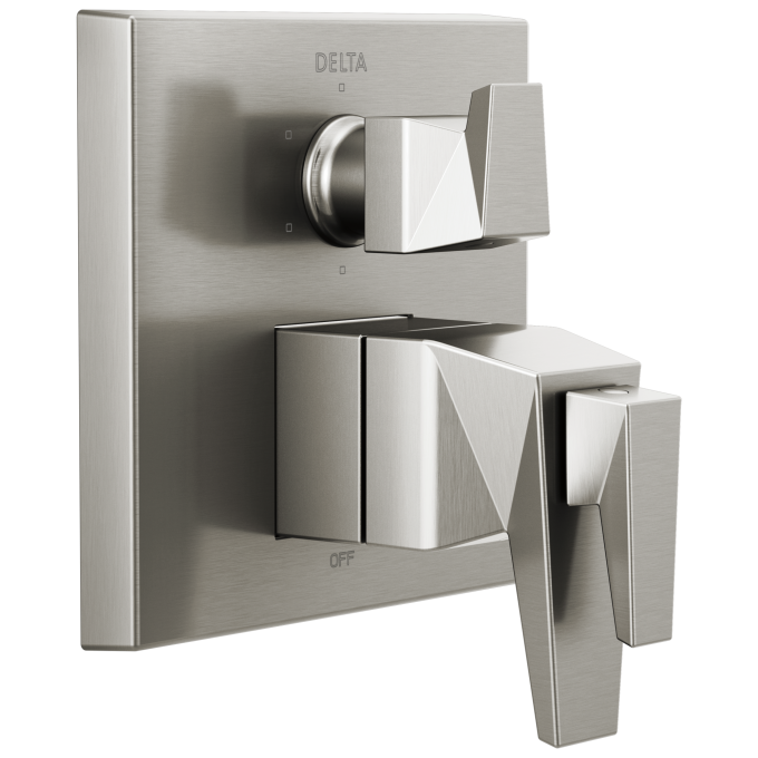DELTA Trillian Two-Handle Monitor 17T Series Valve Trim with 6-Setting Diverter — Lumicoat® Stainless
