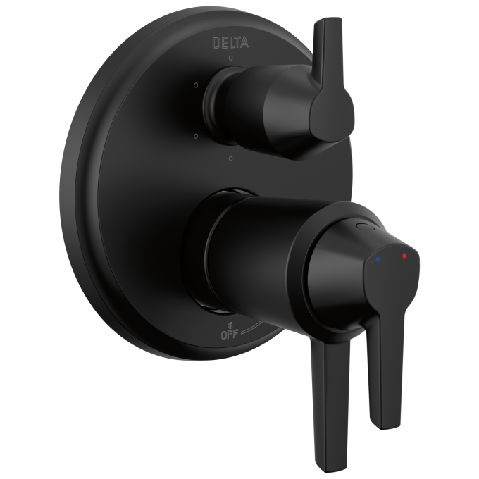 DELTA Galeon 17T S Integrated Diverter Trim-6 Setting — Matte Black