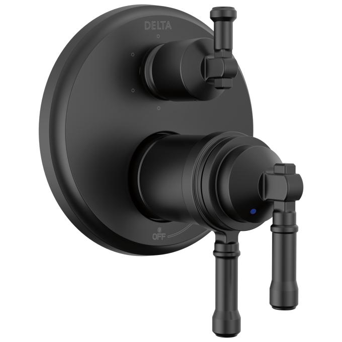 DELTA Broderick 17T Series Integrated Diverter Trim 6-Setting — Matte Black