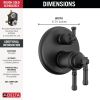 DELTA Broderick 17T Series Integrated Diverter Trim 6-Setting — Matte Black