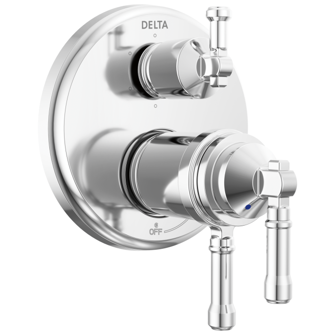 DELTA Broderick 17T Series Integrated Diverter Trim 6-Setting — Lumicoat® Chrome