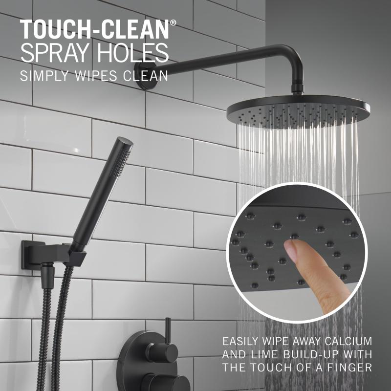 DELTA Modern Monitor 14 Series Shower with Raincan & Hand Shower — Matte Black