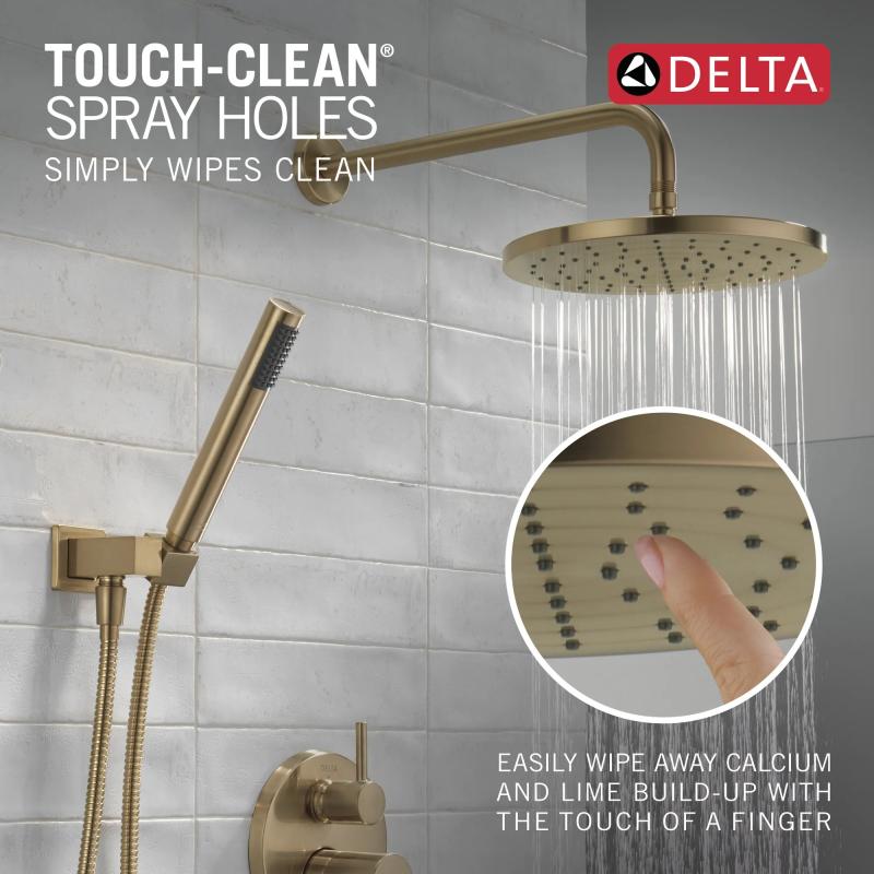 DELTA Modern Monitor 14 Series Shower with Raincan & Hand Shower — Champagne Bronze