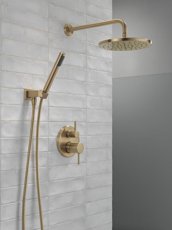 DELTA Modern Monitor 14 Series Shower with Raincan & Hand Shower — Champagne Bronze