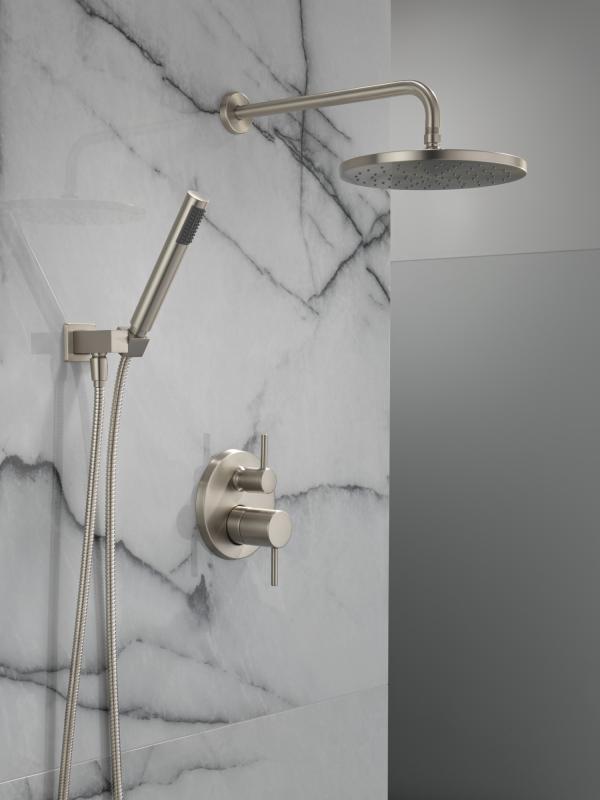 DELTA Modern Monitor 14 Series Shower with Raincan & Hand Shower — Spotshield Brushed Nickel