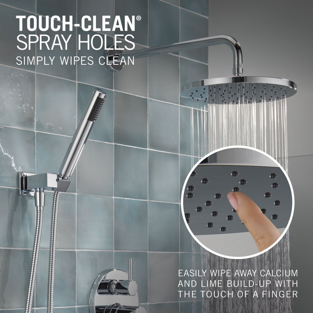 DELTA Modern Monitor 14 Series Shower with Raincan & Hand Shower — Chrome