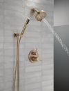 DELTA Modern 14S Shower Trim w Fixed Head & Hand Shower — Champagne Bronze