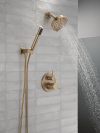 DELTA Modern 14S Shower Trim w Fixed Head & Hand Shower — Champagne Bronze