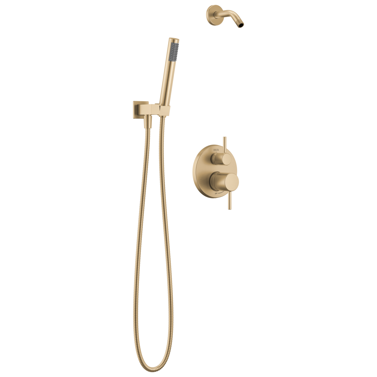 DELTA Modern 14S Shower Trim & Hand Shower - Less Head — Champagne Bronze