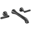 DELTA Bonacci Two Handle Wall Mount Bathroom Faucet — Matte Black