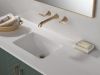 DELTA Bonacci Two Handle Wall Mount Bathroom Faucet — Lumicoat® Champagne Bronze