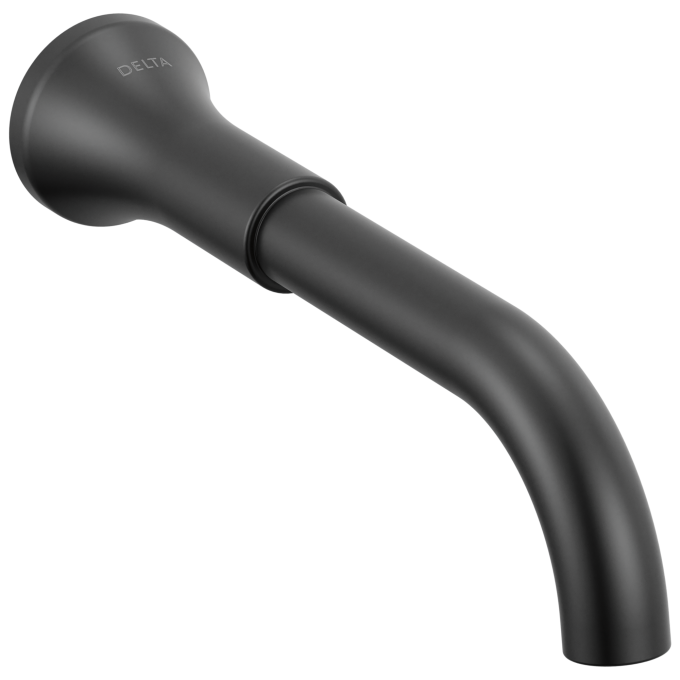 DELTA Trinsic Two Handle Wall Mount Bathroom Faucet — Matte Black
