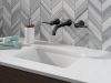 DELTA Trinsic Two Handle Wall Mount Bathroom Faucet — Matte Black