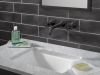 DELTA Trinsic Two Handle Wall Mount Bathroom Faucet — Matte Black