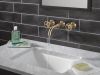 DELTA Trinsic Wheel Handle - Wall Mount Lav — Champagne Bronze