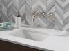 DELTA Trinsic Two Handle Wall Mount Bathroom Faucet — Stainless
