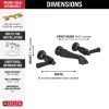 DELTA Dorval Two Handle Wall Mount Bathroom Faucet Trim Only — Matte Black