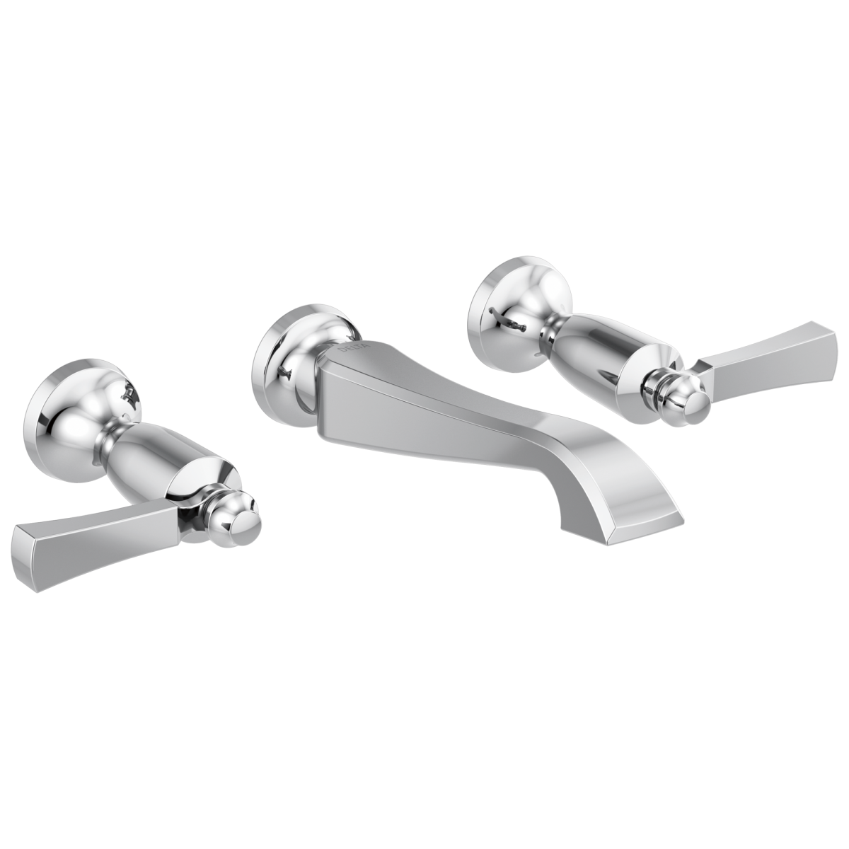 DELTA Dorval Two Handle Wall Mount Bathroom Faucet Trim Only — Chrome