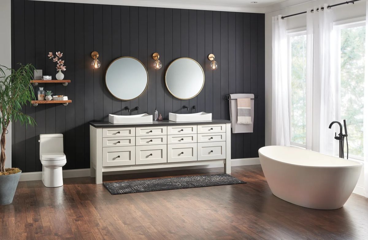 DELTA Trinsic 24" Double Towel Bar — Matte Black
