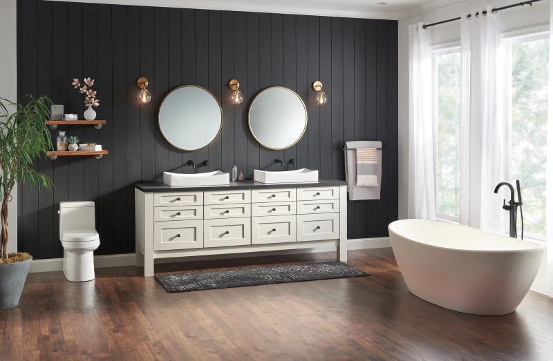 DELTA Trinsic 24" Double Towel Bar — Matte Black