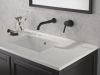 DELTA Trinsic Single Handle Wall Mount Bathroom Faucet Trim — Matte Black