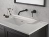DELTA Trinsic Single Handle Wall Mount Bathroom Faucet Trim — Matte Black