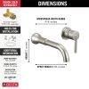 DELTA Trinsic Single Handle Wall Mount Bathroom Faucet Trim — Stainless