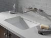 DELTA Ara Two Handle Wall Mount Bathroom Faucet Trim — Stainless