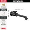 DELTA Tetra Single Handle Wall Mount Bathroom Faucet Trim — Matte Black