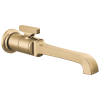 DELTA Tetra Single Handle Wall Mount Bathroom Faucet Trim — Lumicoat® Champagne Bronze