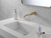 DELTA Tetra Single Handle Wall Mount Bathroom Faucet Trim — Lumicoat® Champagne Bronze