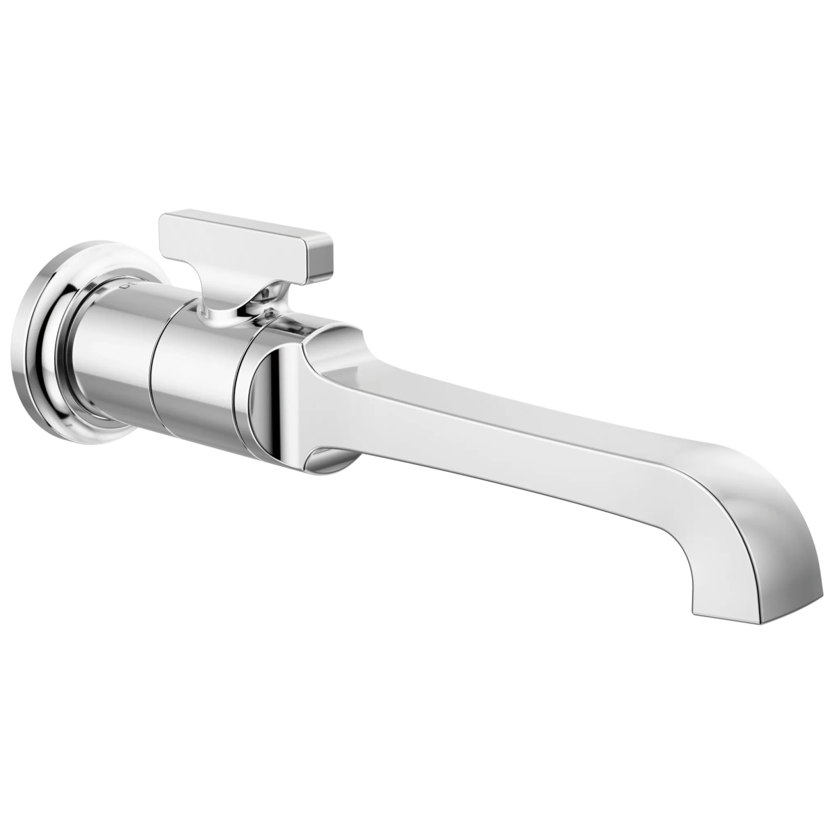 DELTA Tetra Single Handle Wall Mount Bathroom Faucet Trim — Lumicoat® Chrome