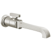 DELTA Tetra Single Handle Wall Mount Bathroom Faucet Trim — Lumicoat® Stainless