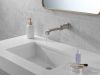 DELTA Tetra Single Handle Wall Mount Bathroom Faucet Trim — Lumicoat® Stainless
